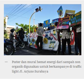 Kampanye Simpatik Penghematan Energi SMAN 21 Di Jalan
