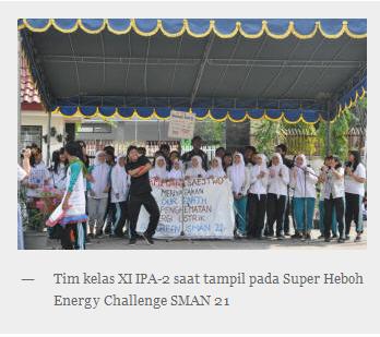 Yel2 Hemat Energi SMAN 21 Surabaya