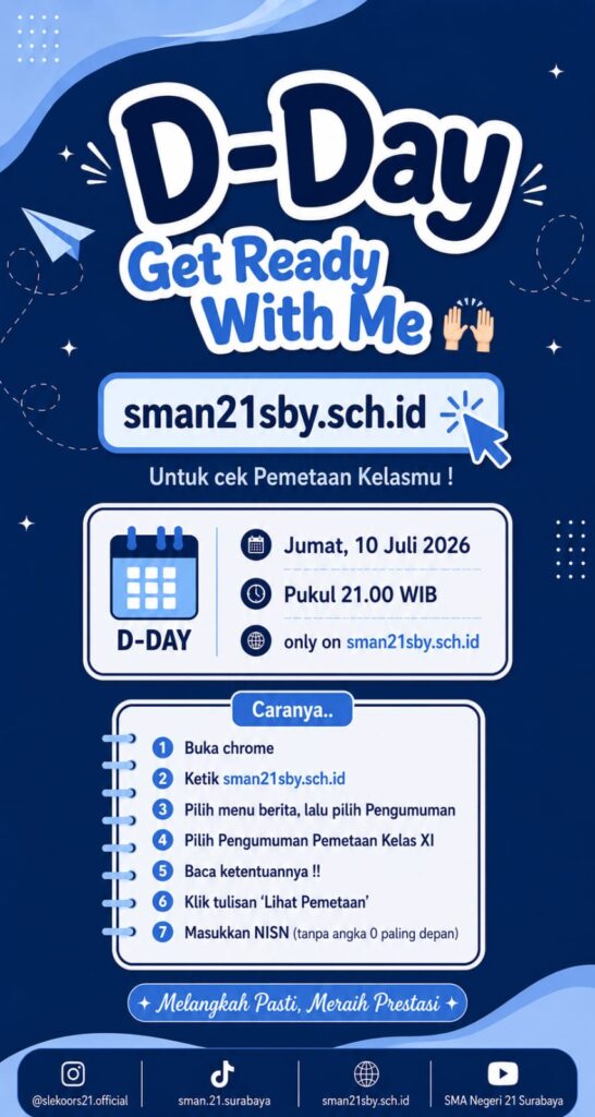 PENGUMUMAN PEMETAAN KELAS XI